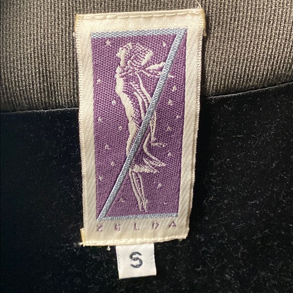 Zelda Long Dark Green Coat Size S - Picture 6 of 6